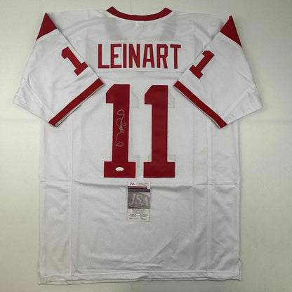 Autographed Matt Leinart USC white custom jersey with red 11, JSA COA