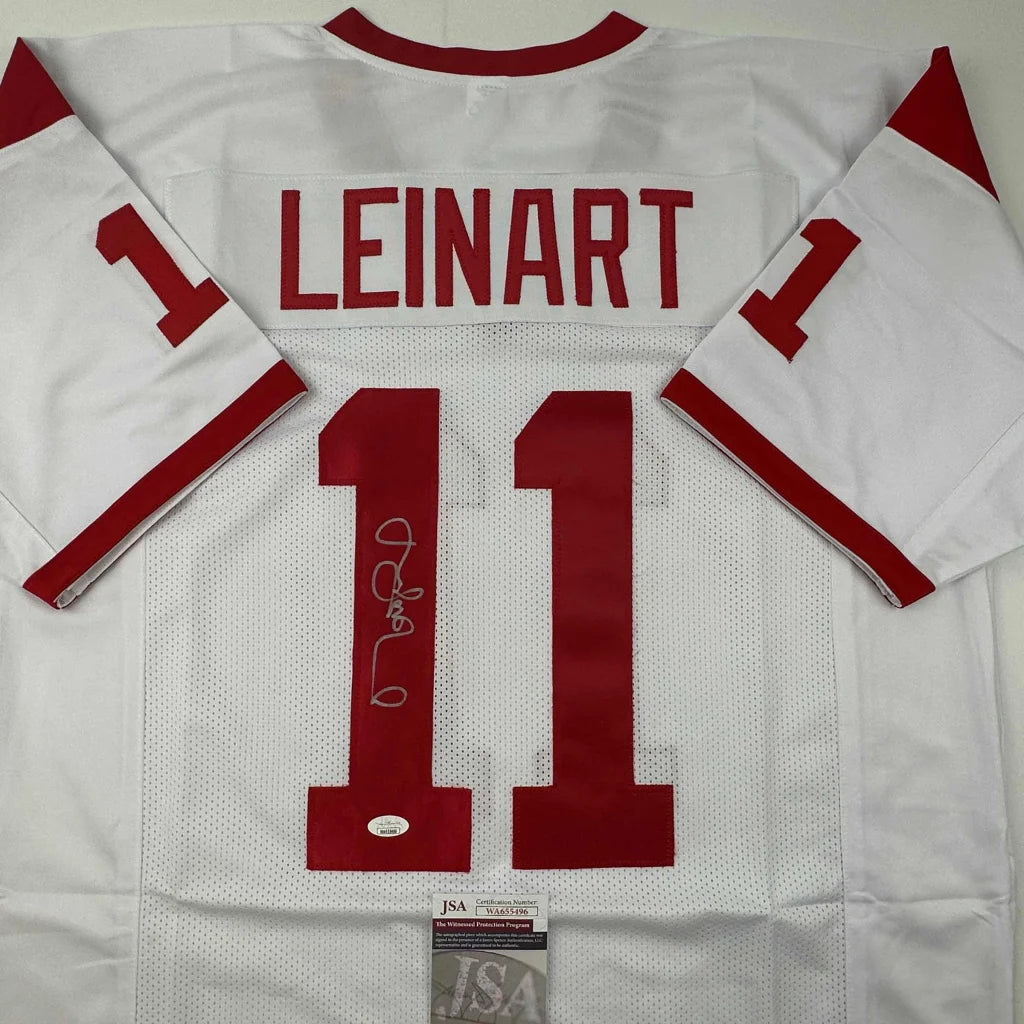 Autographed Matt Leinart USC white custom jersey with red 11, JSA COA