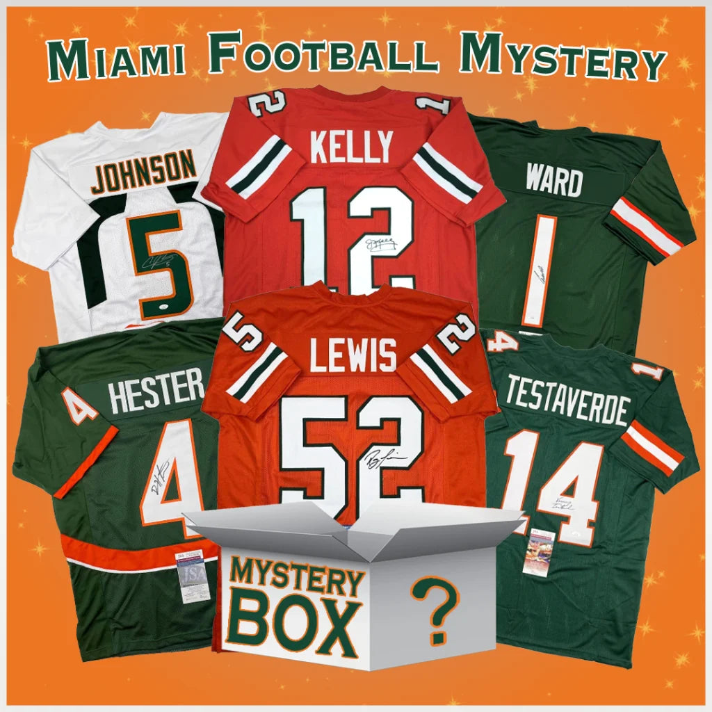 Autographed Miami University College Football Jersey Mystery Box with PSA JSA or Beckett COA | Hall of Fame Sports Memorabilia | vintageantiquesgifts.com