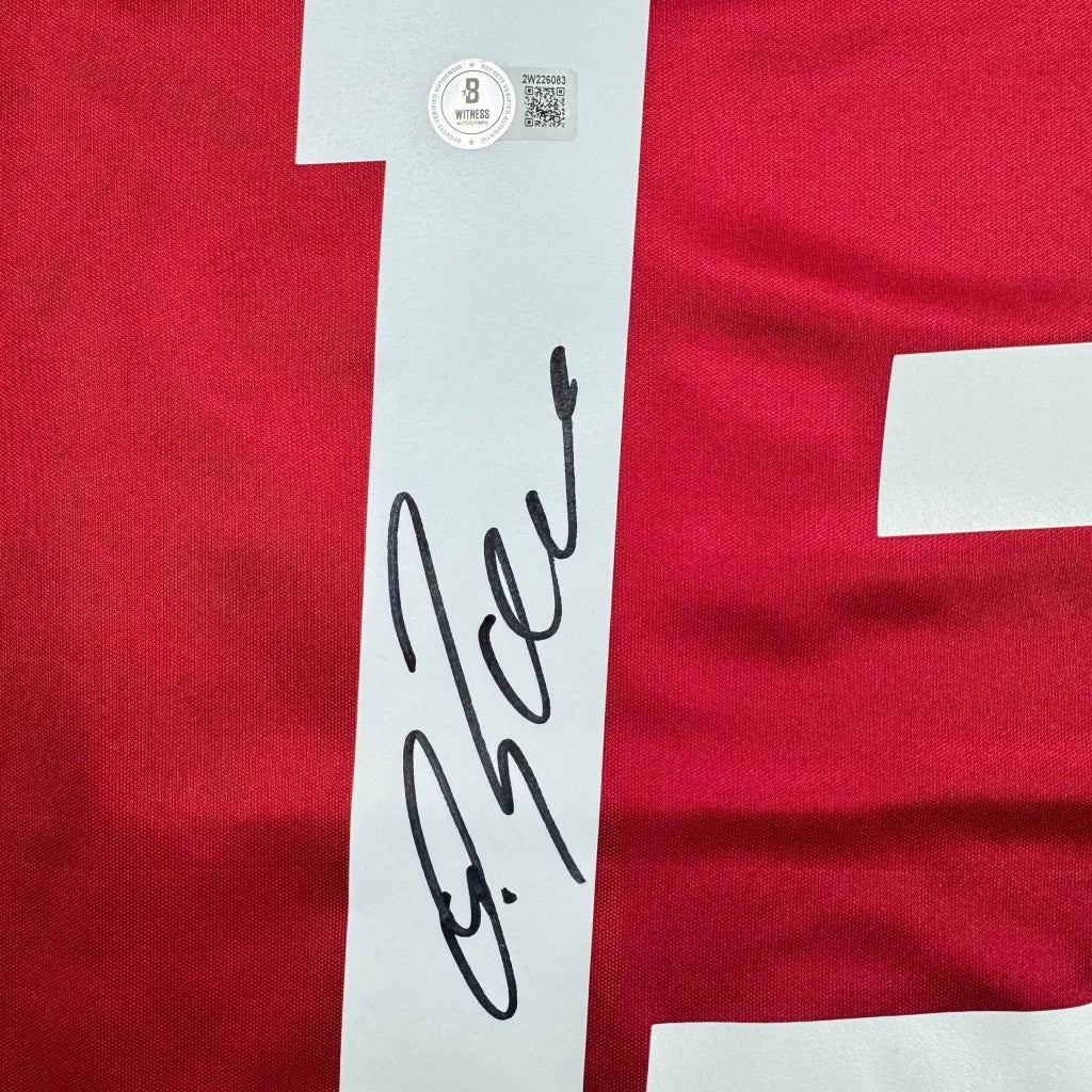 Autographed Michael Ballack FC Bayern Munich Red Soccer Futbol Jersey Beckett BAS COA | Authenticated Signed Sports Jersey | vintageantiquesgifts.com