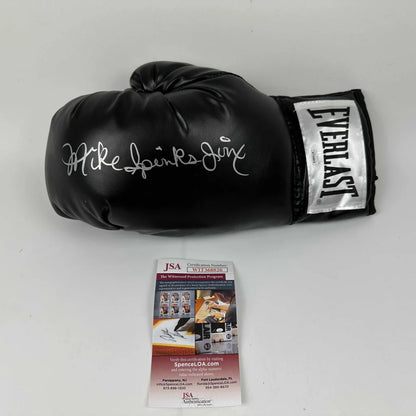 Autographed Michael Jinx Spinks Black Everlast Boxing Glove JSA COA | Hall of Fame Sports Memorabilia | vintageantiquesgifts.com