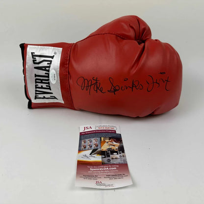 Autographed Michael Jinx Spinks Red Everlast Boxing Glove JSA COA | Hall of Fame Sports Memorabilia | vintageantiquesgifts.com