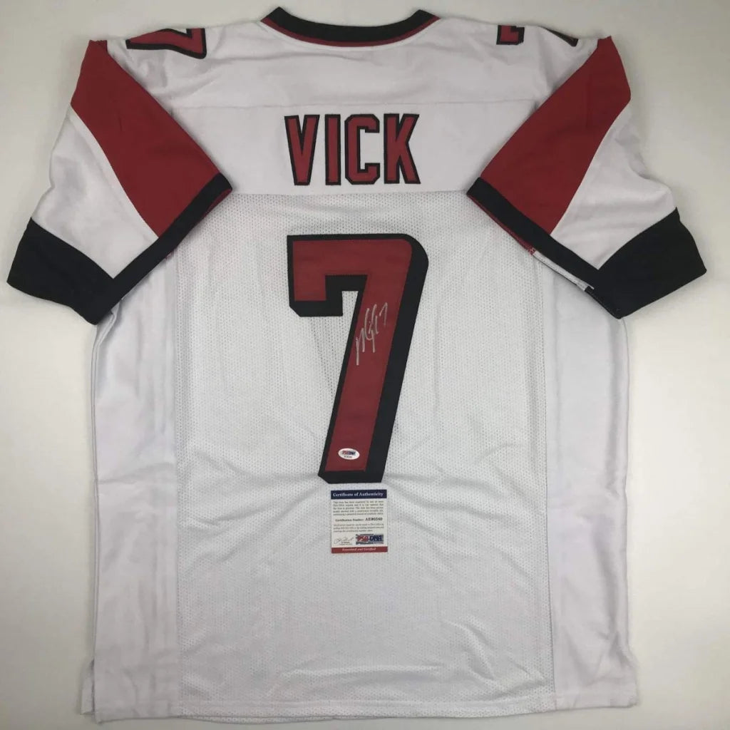 Authentic Michael Vick custom jersey with autograph, perfect for pro sports fans