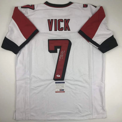 Authentic Michael Vick custom jersey with autograph, perfect for pro sports fans