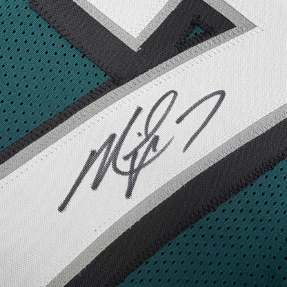 Autographed Michael Vick Philadelphia Green Football Jersey Beckett BAS COA | Authenticated Signed Sports Jersey | vintageantiquesgifts.com