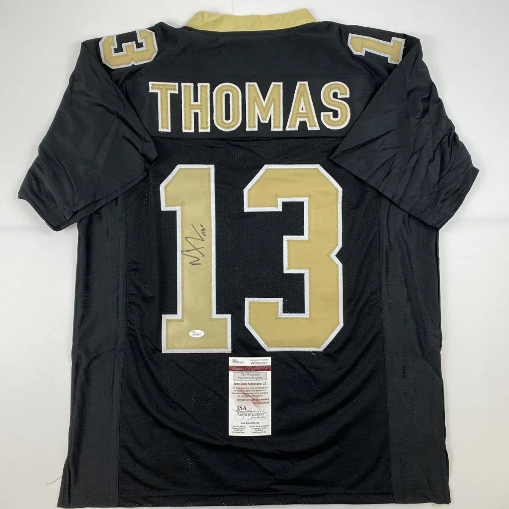 Autographed Michael Thomas New Orleans Black Football Jersey JSA COA | Hall of Fame Sports Memorabilia | vintageantiquesgifts.com