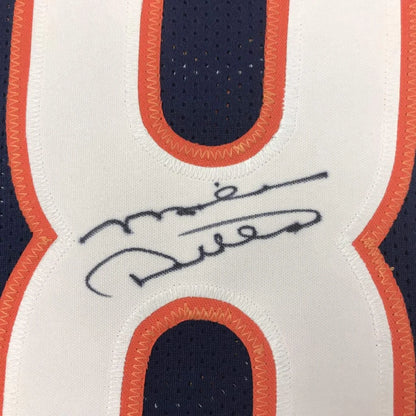 Signed custom sports jersey with number 8 and orange trim from professional sports league