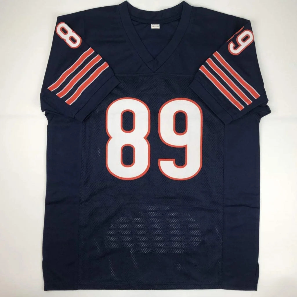 Autographed Mike Ditka navy blue Chicago custom jersey with 89 numerals