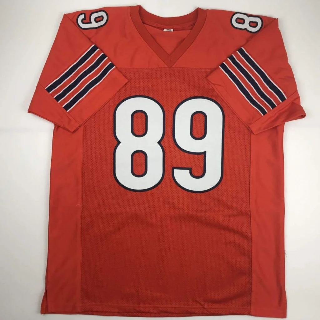 Autographed Mike Ditka Chicago Bears custom orange jersey with number 89