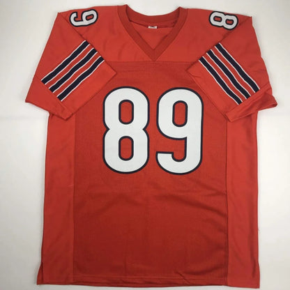 Autographed Mike Ditka Chicago Bears custom orange jersey with number 89