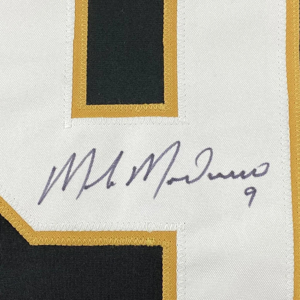 Autographed Mike Modano Dallas Black Jersey from professional sports league display