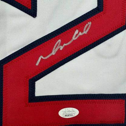 Autographed Mike Napoli Boston Red Sox White Baseball Jersey JSA COA | Authenticated Signed Sports Jersey | vintageantiquesgifts.com