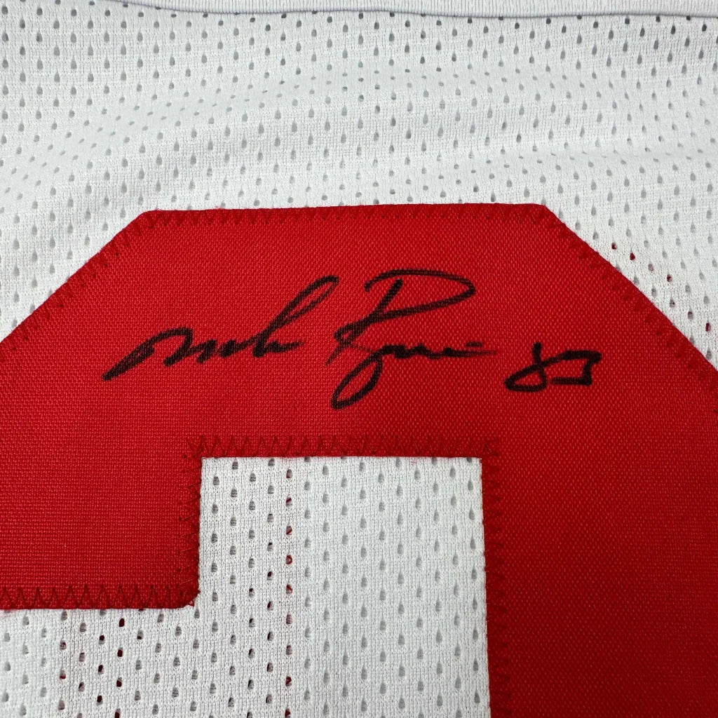 Autographed Mike Rozier Nebraska White College Football Jersey JSA COA | Authenticated Signed Sports Jersey | vintageantiquesgifts.com