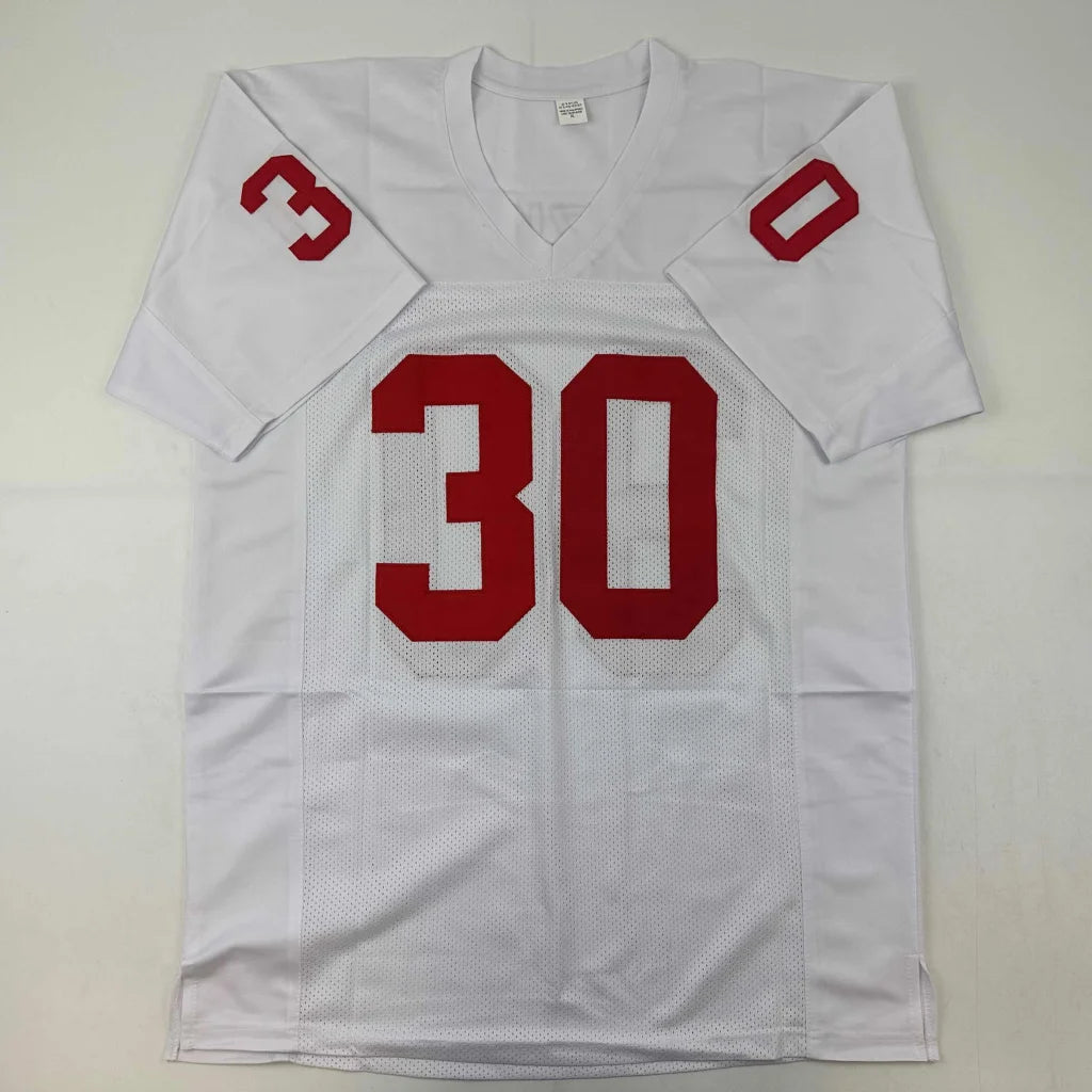 Autographed Mike Rozier Nebraska White College Football Jersey JSA COA | Authenticated Signed Sports Jersey | vintageantiquesgifts.com