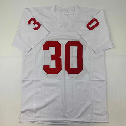 Autographed Mike Rozier Nebraska White College Football Jersey JSA COA | Authenticated Signed Sports Jersey | vintageantiquesgifts.com