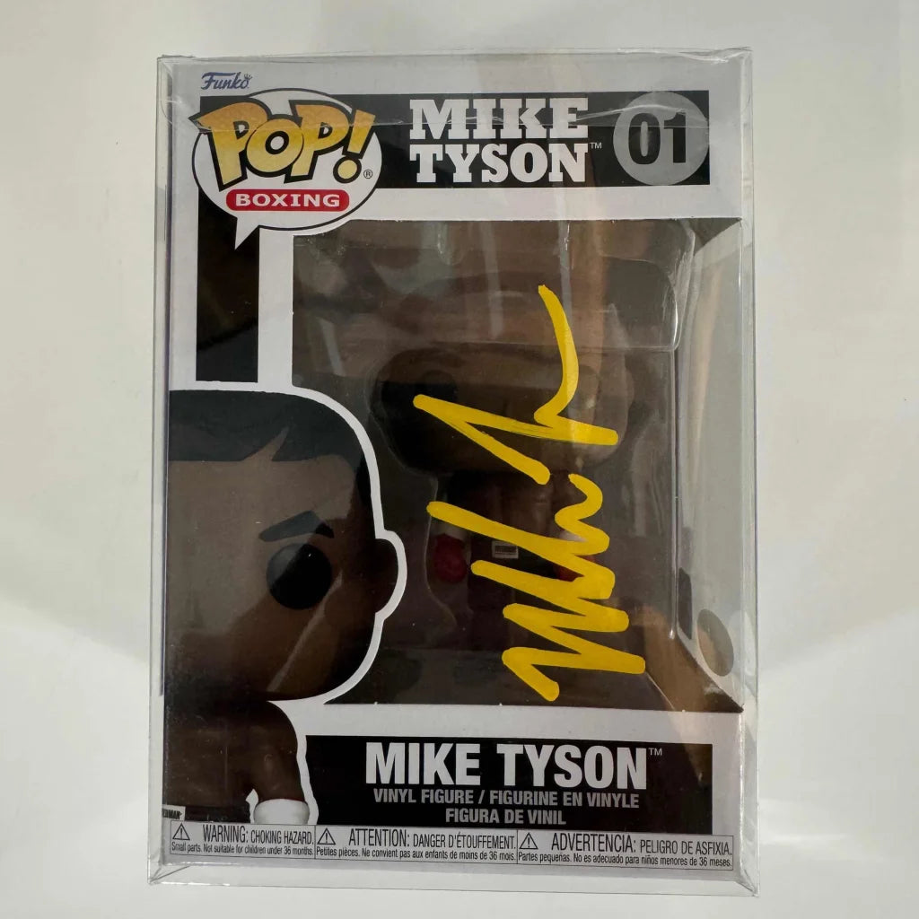 Autographed Mike Tyson Funko Pop Boxing #01 Figurine JSA COA | Hall of Fame Sports Memorabilia | vintageantiquesgifts.com