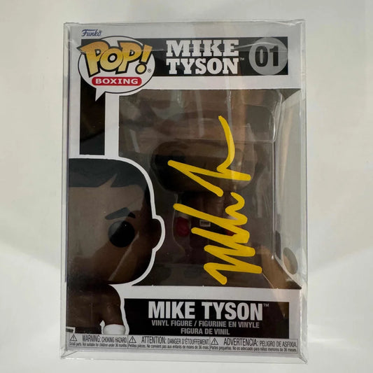 Autographed Mike Tyson Funko Pop Boxing figure in original packaging with JSA certification