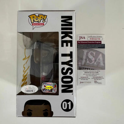 Autographed Mike Tyson Funko Pop Boxing #01 Figurine JSA COA | Certified Authentic Signed Memorabilia | vintageantiquesgifts.com