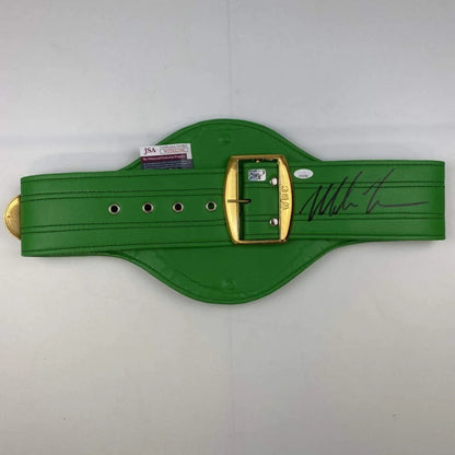Autographed Mike Tyson WBC Green Boxing Replica Championship Belt JSA COA | Authenticated Signed Sports Collectible | vintageantiquesgifts.com