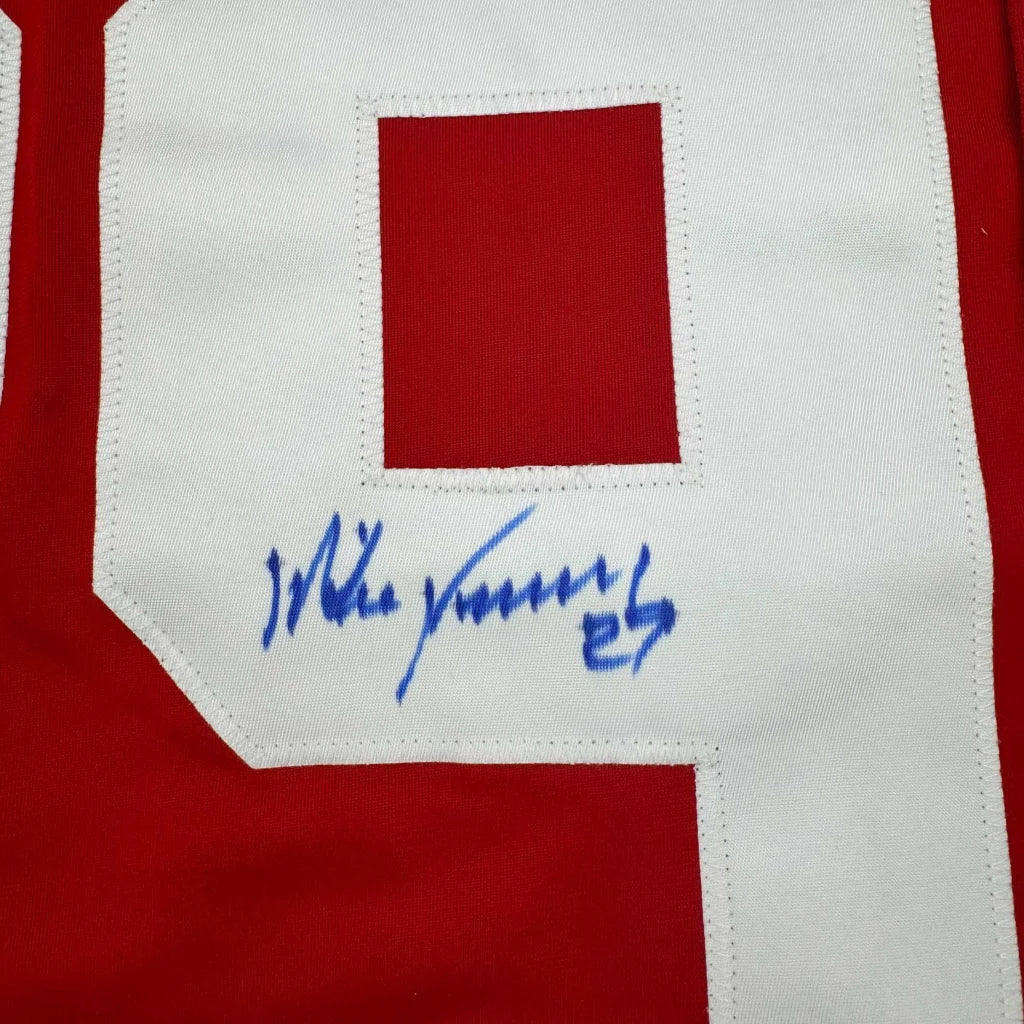 Autographed Mike Vernon Detroit Red Hockey Jersey JSA COA | Authenticated Signed Sports Jersey | vintageantiquesgifts.com