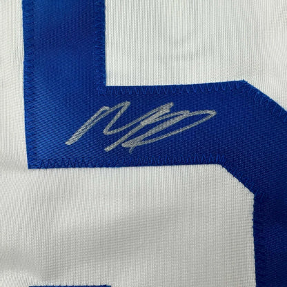 Autographed Mookie Betts white LA Dodgers custom jersey with silver signature, JSA COA