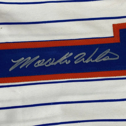 Autographed Mookie Wilson New York Pinstripe Baseball Jersey JSA COA | Authenticated Signed Sports Jersey | vintageantiquesgifts.com