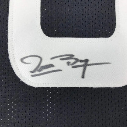 Dark gray custom jersey with white number and signature from Space Jam Monstars