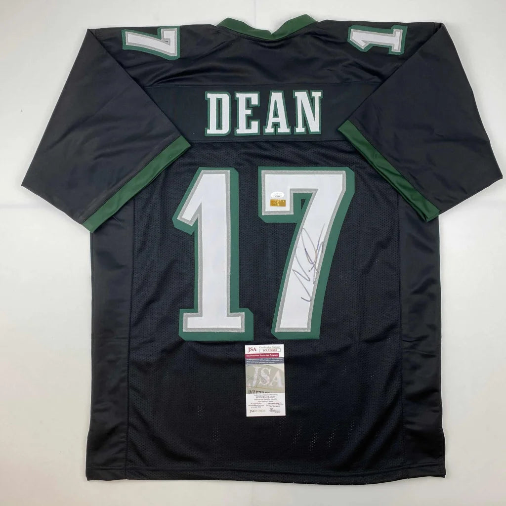 Black professional sports jersey with DEAN 17 and signature, perfect custom sports gear