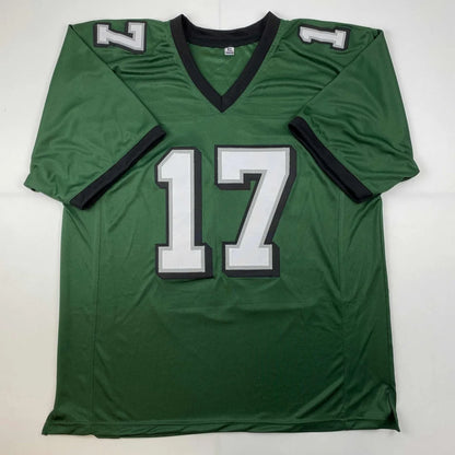 Nakobe Dean signed green custom jersey #17 with black accents and JSA COA