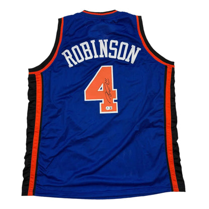 Autographed Nate Robinson New York Blue Basketball Jersey Beckett BAS COA | Hall of Fame Sports Memorabilia | vintageantiquesgifts.com