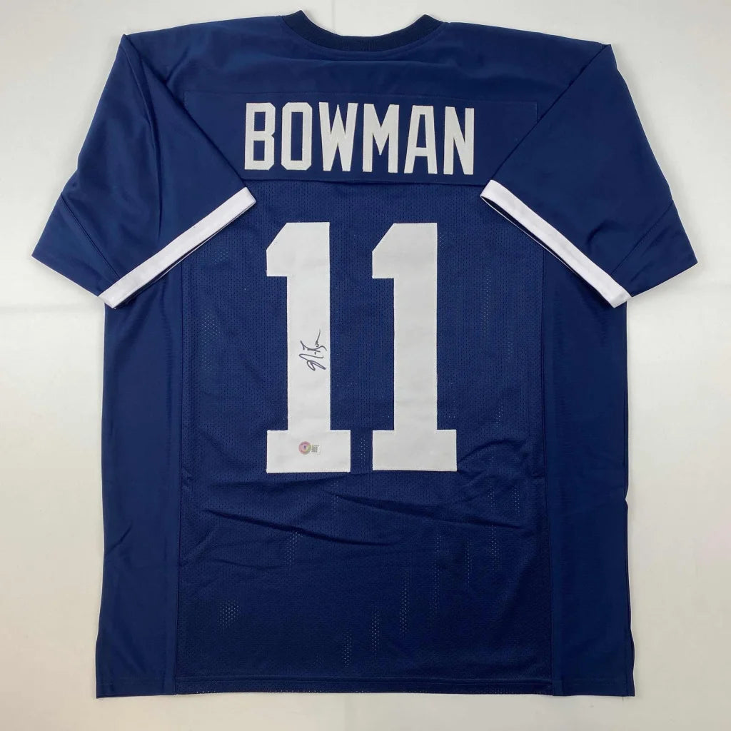 Autographed NaVorro Bowman Penn State Blue College Football Jersey Beckett BAS COA | Hall of Fame Sports Memorabilia | vintageantiquesgifts.com