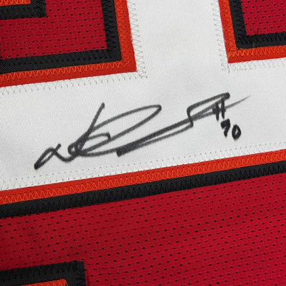 Autographed Ndamukong Suh Tampa Bay Red Football Jersey Beckett BAS COA | Authenticated Signed Sports Jersey | vintageantiquesgifts.com