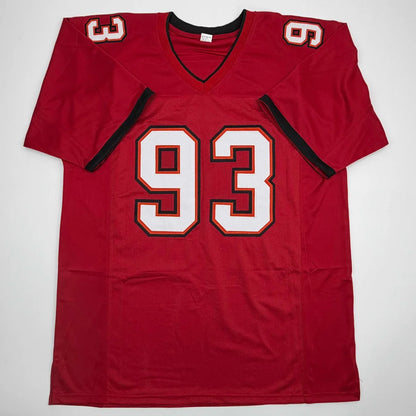 Autographed Ndamukong Suh Tampa Bay Red Football Jersey Beckett BAS COA | Authenticated Signed Sports Jersey | vintageantiquesgifts.com