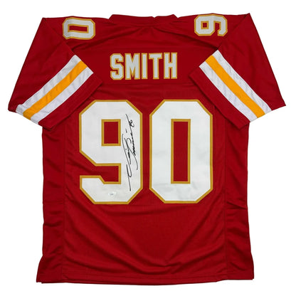 Autographed/Signed Neil Smith Kansas City Red Football Jersey JSA COA