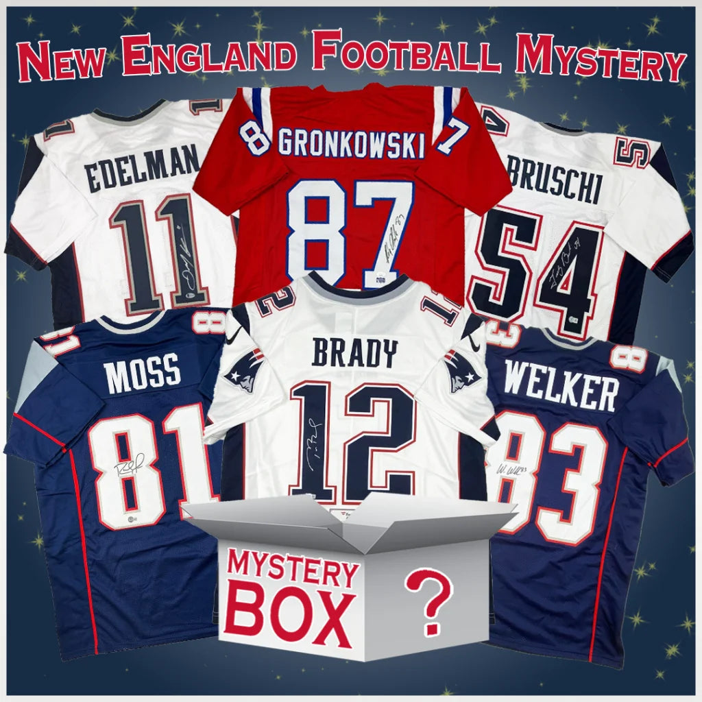 Assortment of New England Patriots football jerseys in england football jersey mystery box