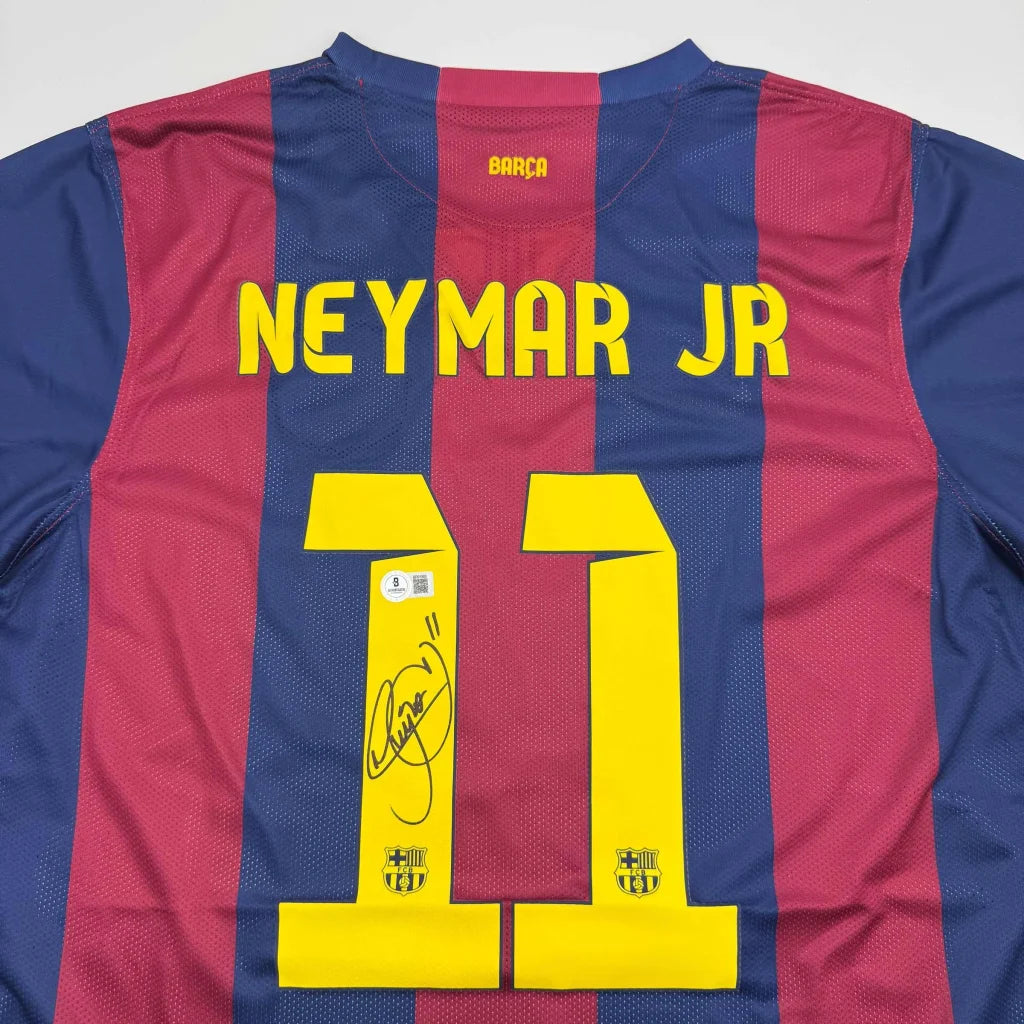 Neymar Jr signed FC Barcelona custom jersey with number 11, perfect for professional sports fans
