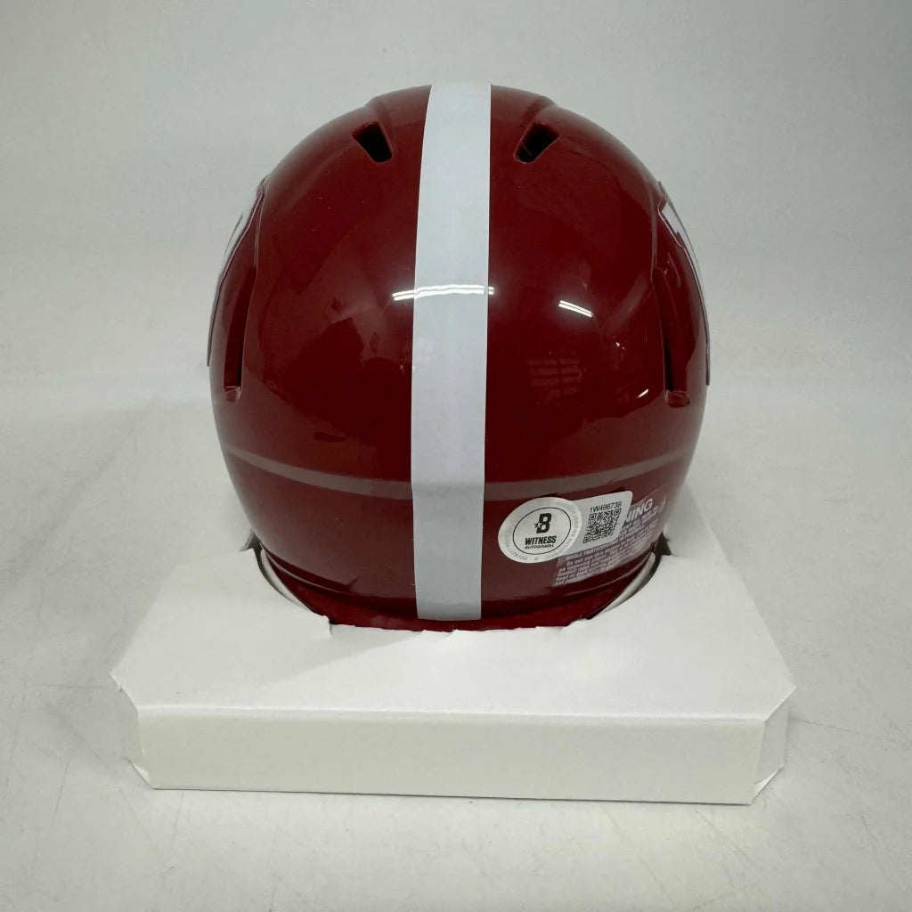 Autographed Nick Saban Alabama Crimson Tide Mini College Football Helmet Beckett BAS COA | Authenticated Signed Sports Collectible | vintageantiquesgifts.com