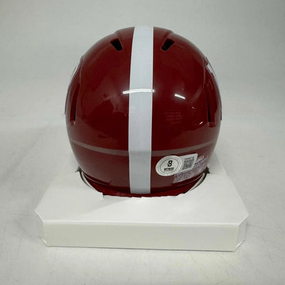 Autographed Nick Saban Alabama Crimson Tide Mini College Football Helmet Beckett BAS COA | Authenticated Signed Sports Collectible | vintageantiquesgifts.com