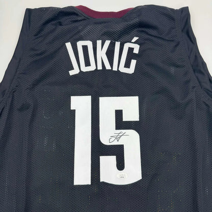 Autographed Nikola Jokic Denver Black 5280 City Edition Basketball Jersey JSA COA | Certified Authentic Signed Memorabilia | vintageantiquesgifts.com