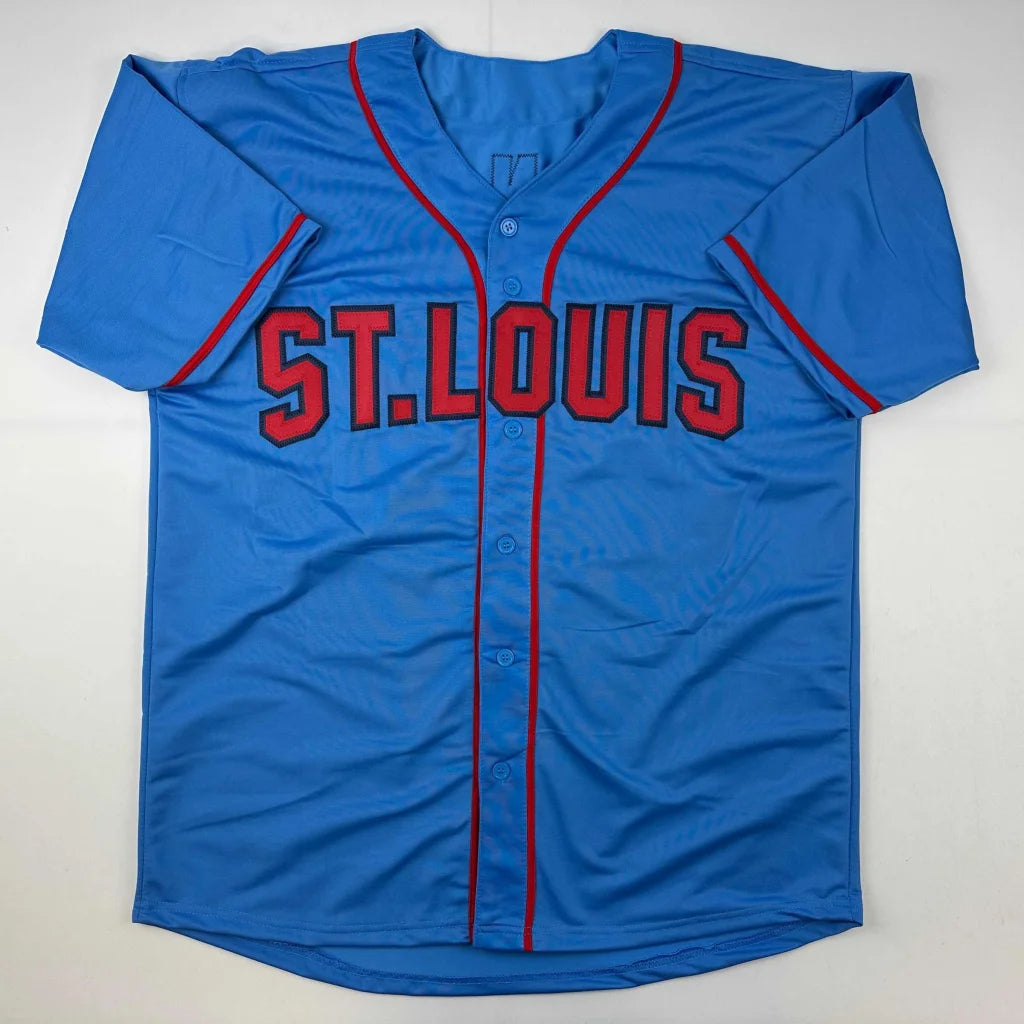Autographed Nolan Arenado St. Louis Blue Baseball Jersey JSA COA | Authenticated Signed Sports Jersey | vintageantiquesgifts.com