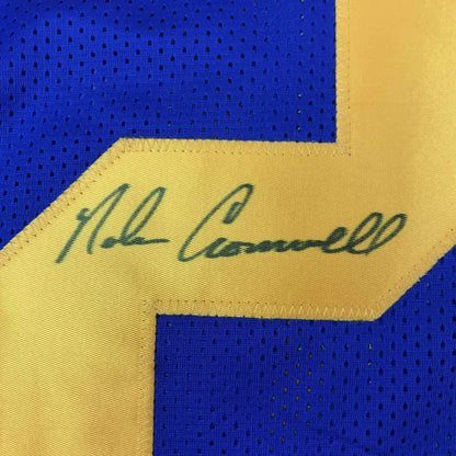 Autographed Nolan Cromwell LA Rams blue custom jersey with JSA COA