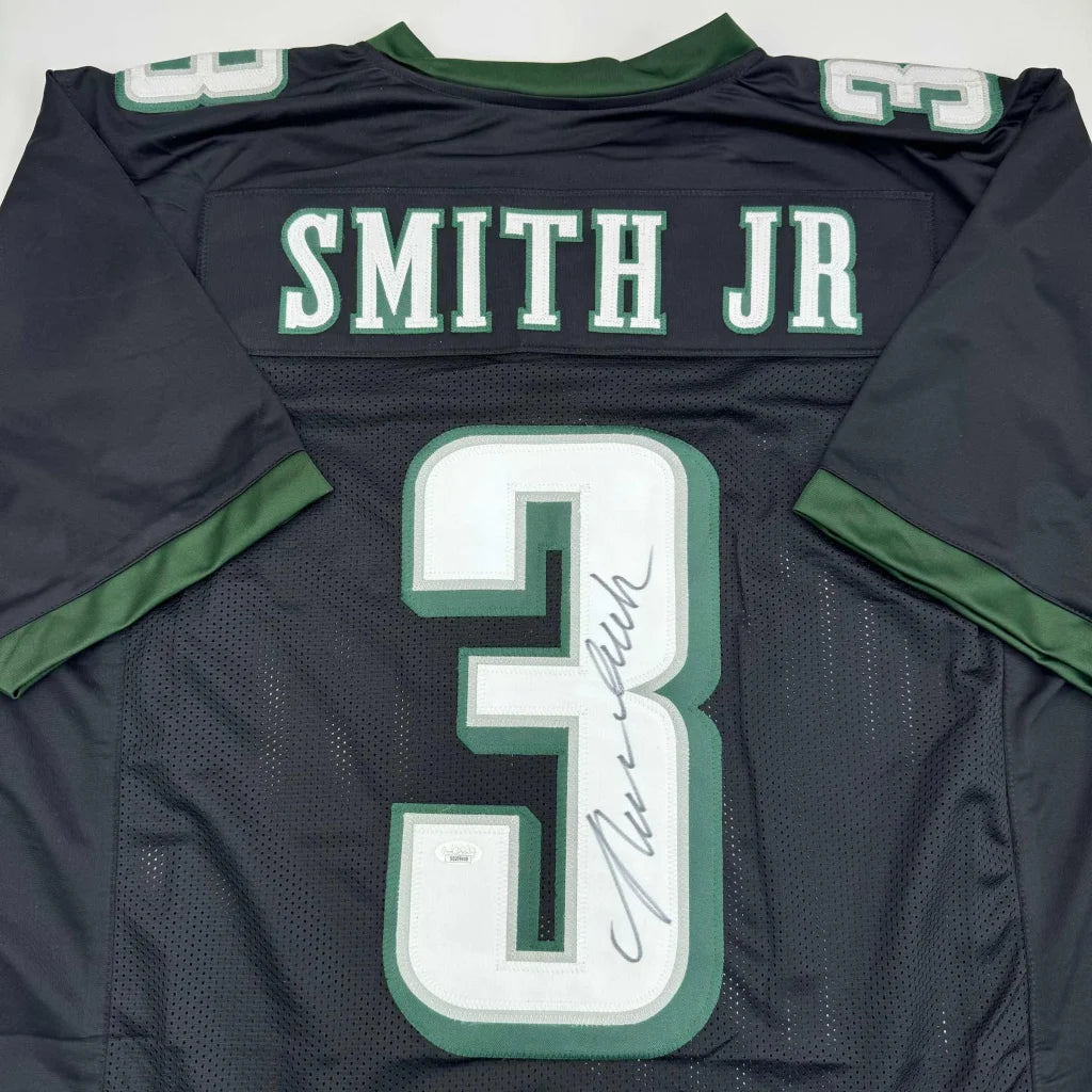 Autographed black and green professional sports league jersey with number 3 for fans
