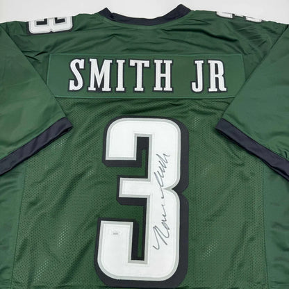 Autographed green professional sports league custom jersey with Smith Jr Number 3