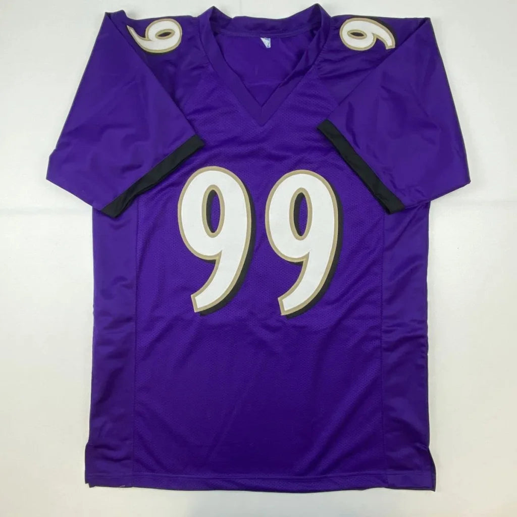 Autographed Odafe Oweh purple Baltimore Ravens custom jersey with number 99