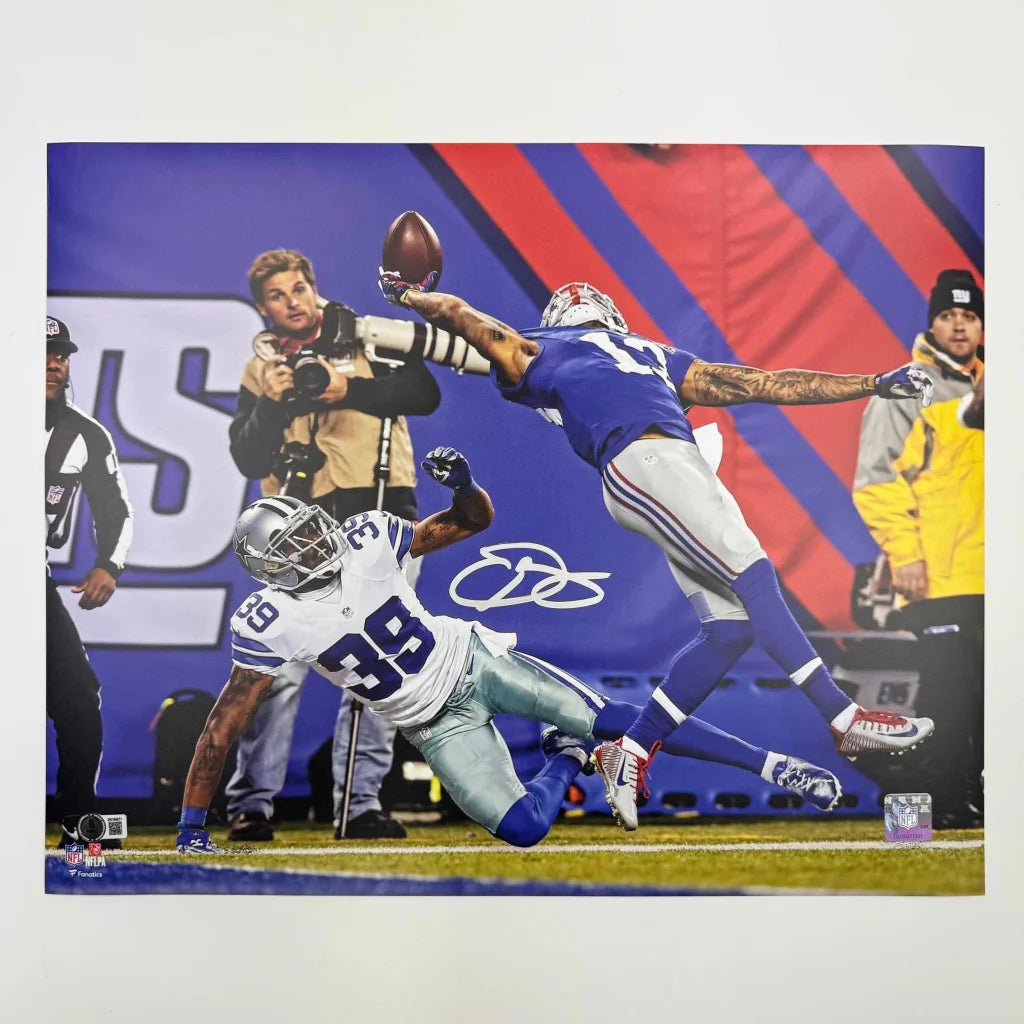 Autographed Odell Beckham Jr. The Catch New York Giants 16x20 photo