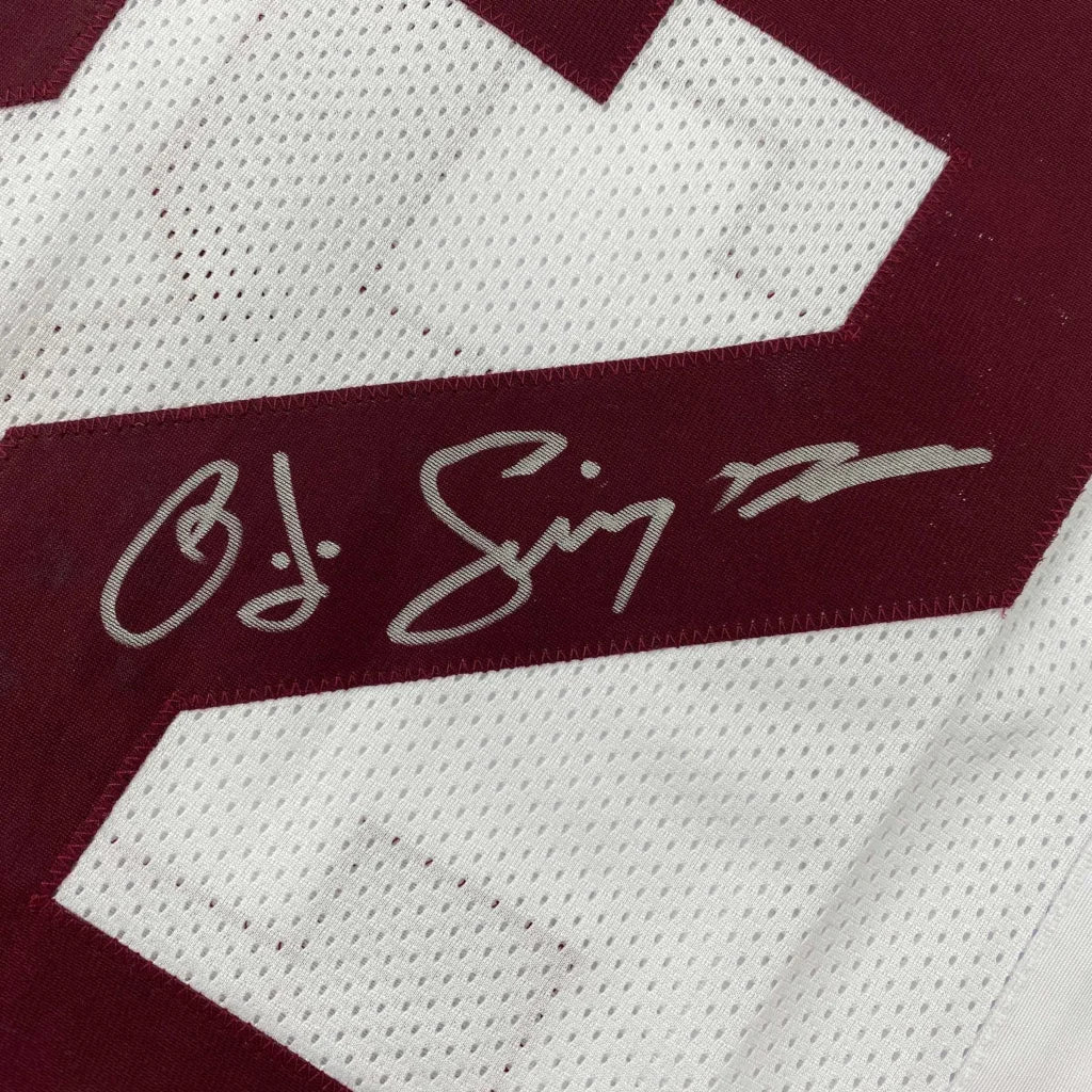 Autographed OJ Simpson USC white custom jersey in professional sports league