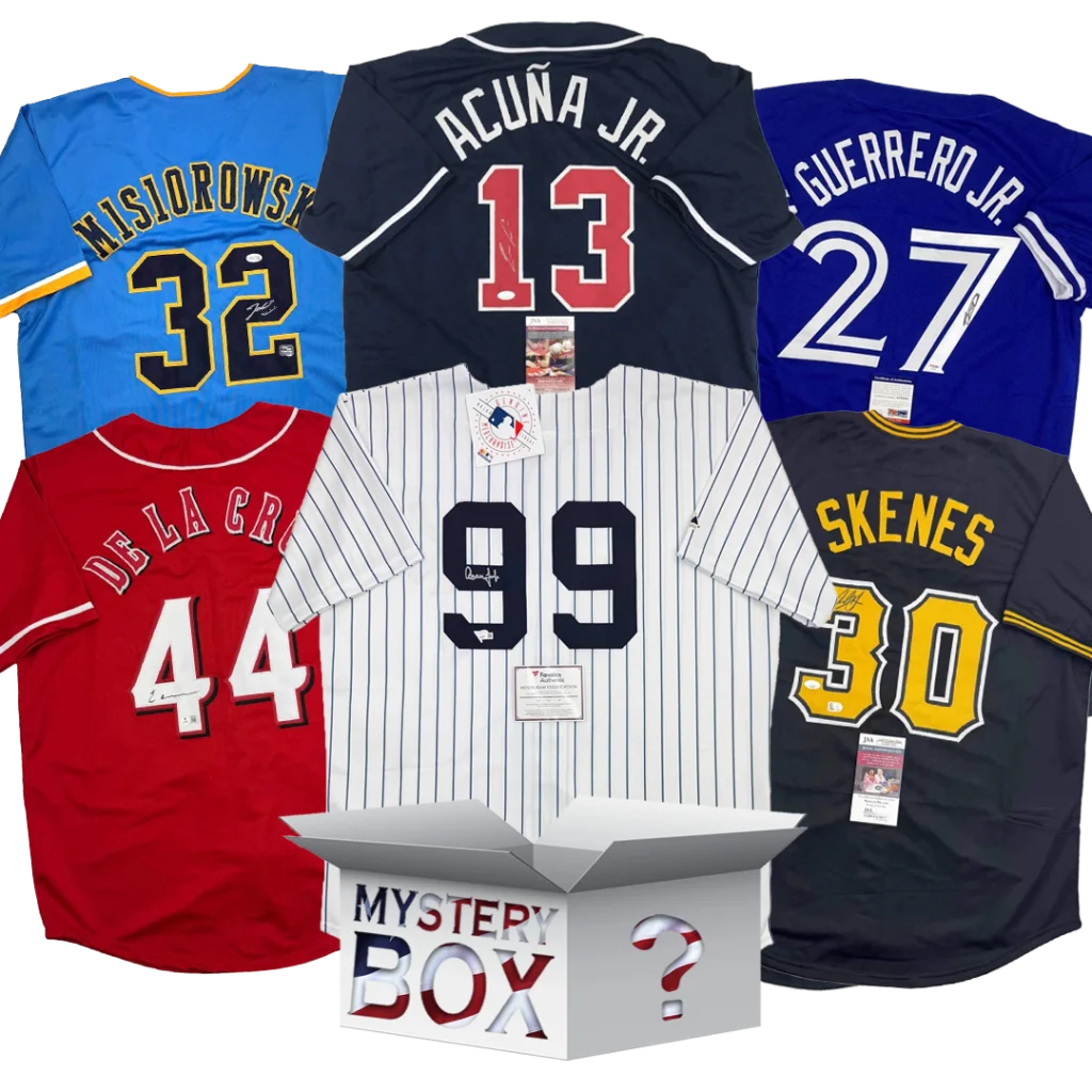Autographed Opening Day 2026 Baseball Jersey Mystery Box with PSA JSA or Beckett COA | Hall of Fame Sports Memorabilia | vintageantiquesgifts.com