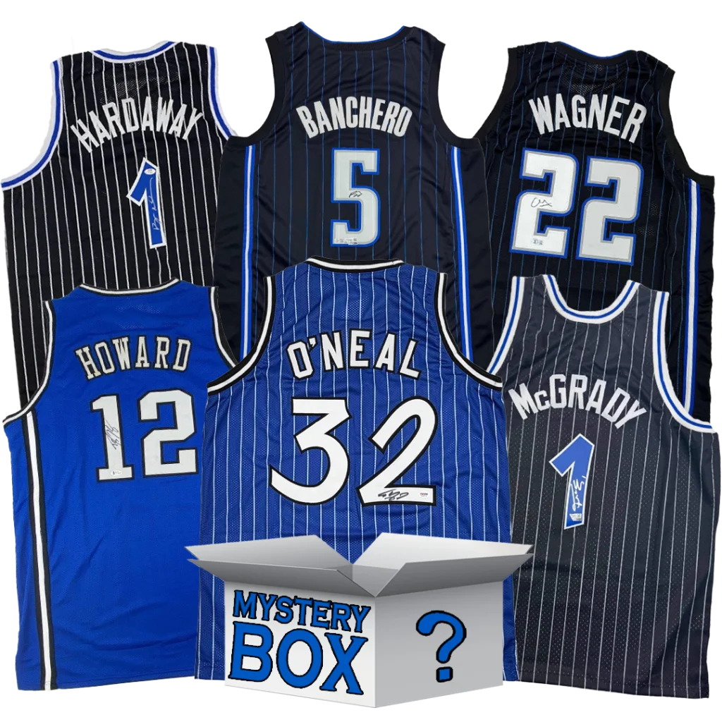 Autographed Orlando basketball pinstripe jerseys backs with names numbers