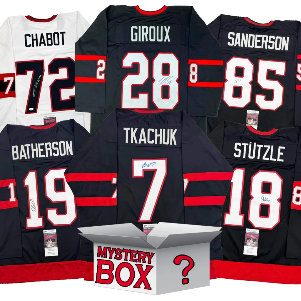 Autographed Ottawa Hockey Jersey Mystery Box with PSA JSA or Beckett COA | Hall of Fame Sports Memorabilia | vintageantiquesgifts.com