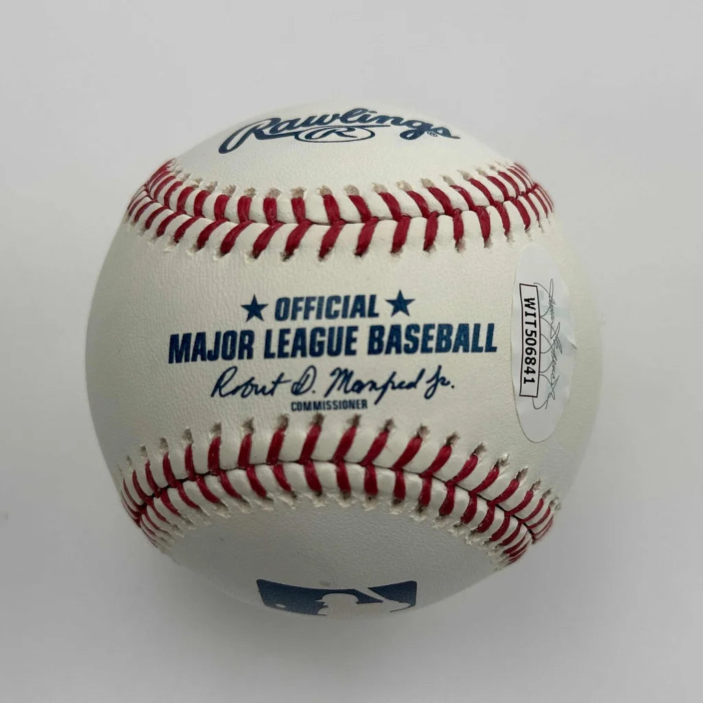 Autographed Ozzie Guillen Rawlings Official Major League Baseball ROML JSA COA Auto | Certified Authentic Signed Memorabilia | vintageantiquesgifts.com